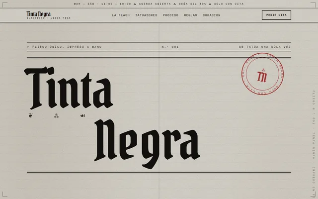Preview of the Tinta Negra design